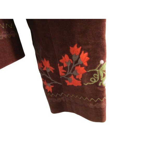 Vintage Yank Americano Embroidered Brown Velvet Western BoHo Jacket Medium GUC - Picture 13 of 16